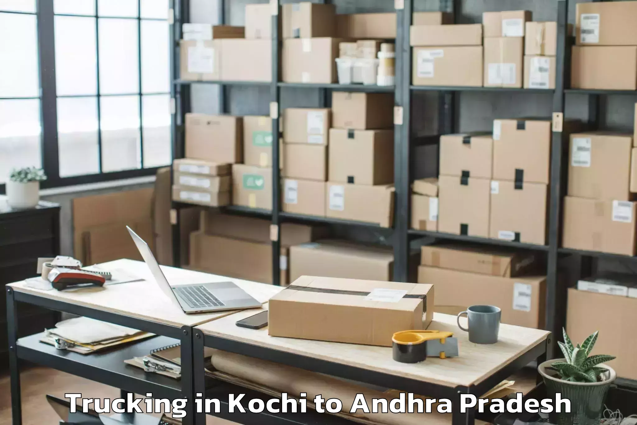 Leading Kochi to Bollapalle Trucking Provider